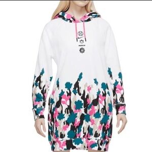 Nike womens Sweatshirt with Pink and Teal Floral Design size medium